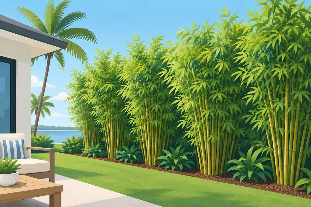 Clumping Bamboo Screening for Florida Privacy